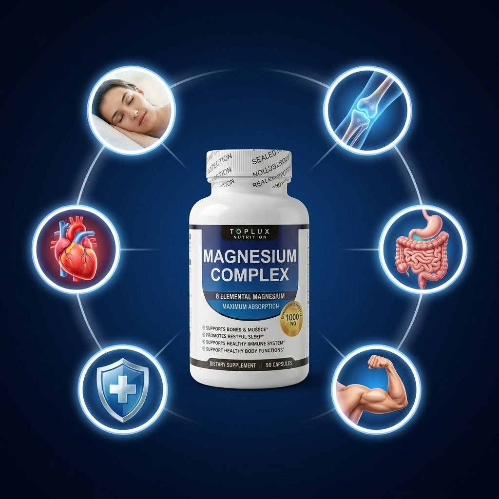 Magnesium Complex TopLux - Alivio del Estrés, Músculos y Sueño